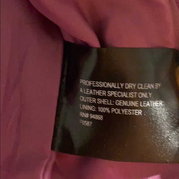 Bernardo metallic purple leather jacket - Picture 3 of 9